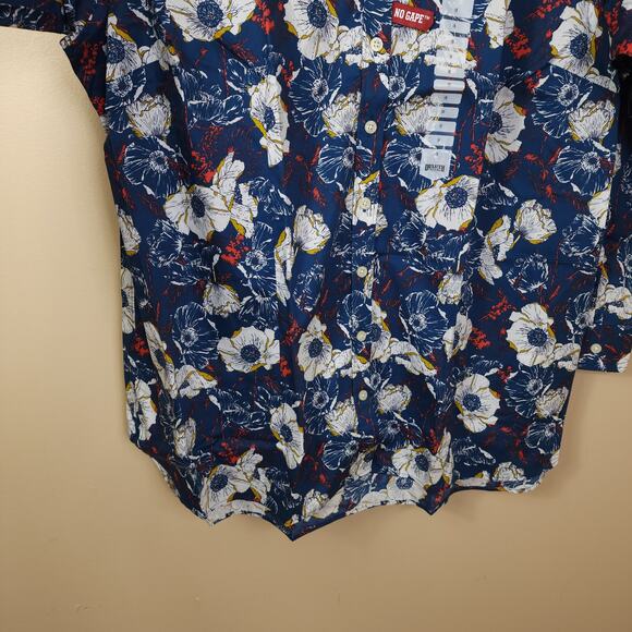 Duluth Wrinklefighter Tunic in Navy Sun Floral Size 1X - Picture 5 of 11